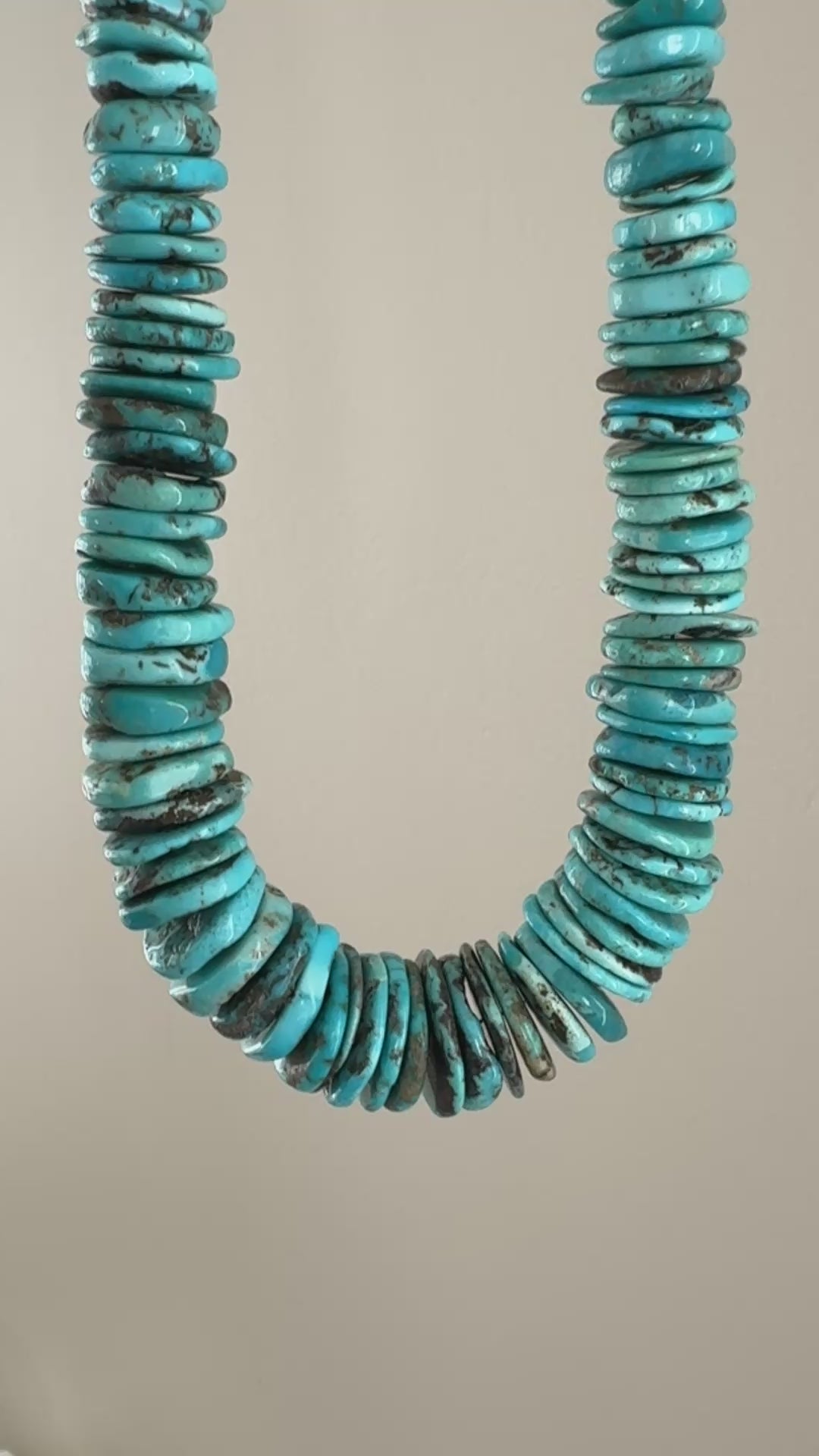 Hand Cut Turquoise  Necklace