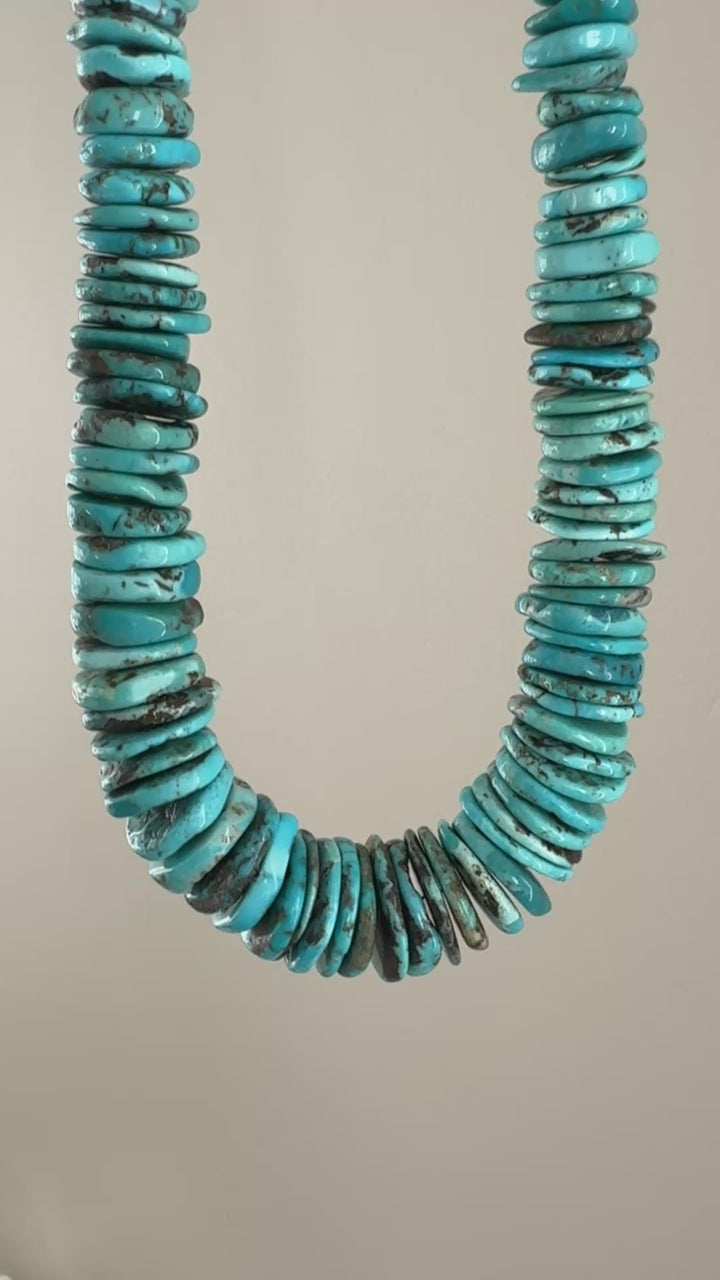 Hand Cut Turquoise  Necklace