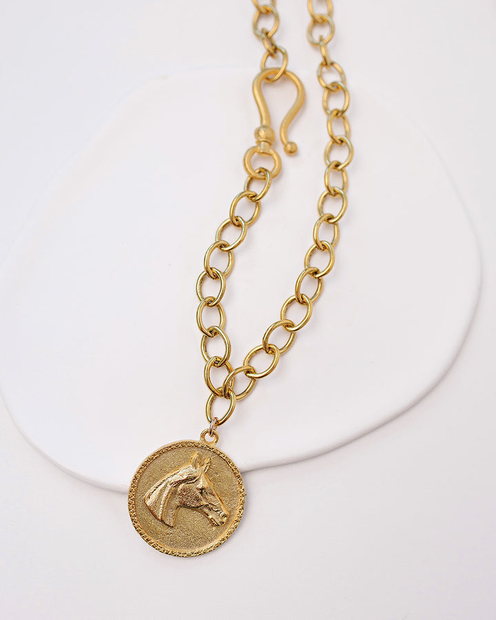 Gold Stallion Necklace
