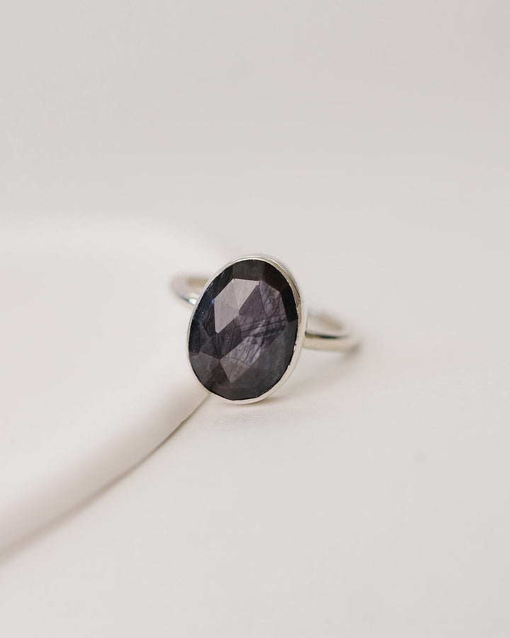 Grey Sapphire Rosecut Ring