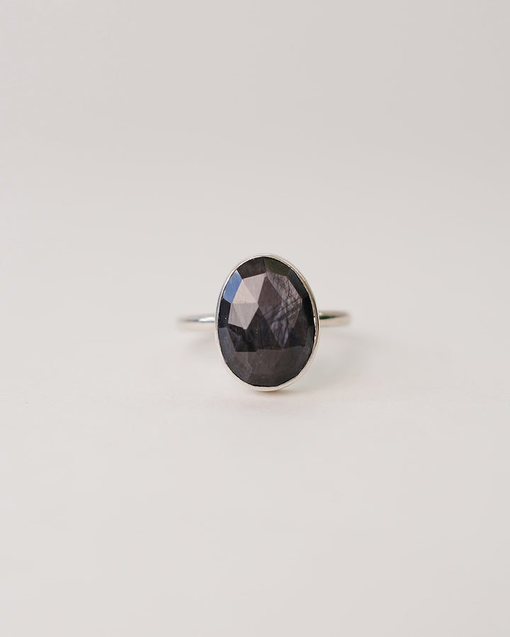 Grey Sapphire Rosecut Ring