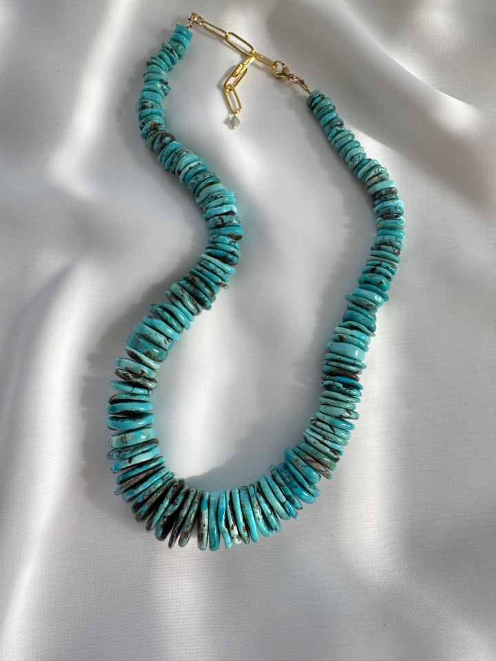 Hand Cut Turquoise  Necklace