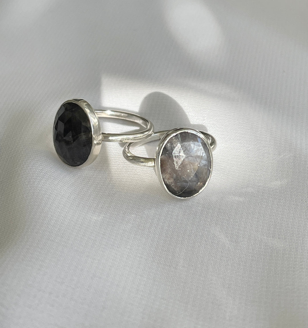 Grey Sapphire Rosecut Ring